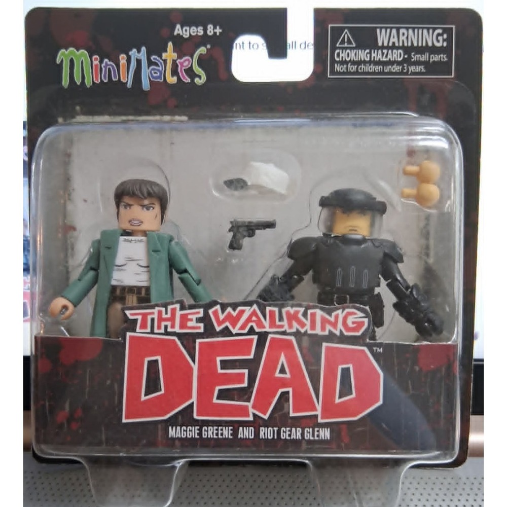 Minimates - The Walking Dead - Maggie Greene & Riot Gear Glenn 2014 - New in Pkg